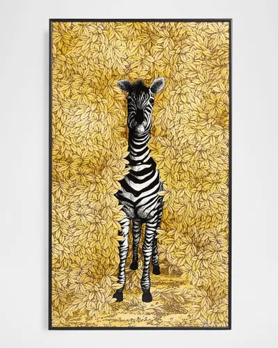 Fornasetti Decorative Panel Zebra Wall Art In Yellow