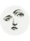 Fornasetti Distorted Face Plate In Black