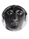 Fornasetti Donna Round Tray In Black