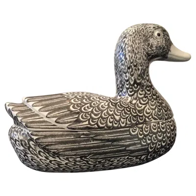 Pre-owned Fornasetti Duck Ceramic 1960 Italy In Gray