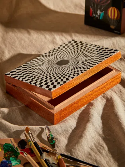 Fornasetti Egocentrismo Wood Box In Brown