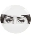 Fornasetti Eyes Round Plate In Black