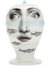 FORNASETTI FACE FISH PRINTED JAR