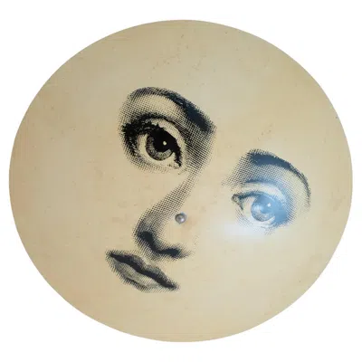 Pre-owned Fornasetti Face Pendent Light By  In Sand