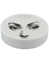 Fornasetti Face Print Dish In Grey