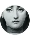 Fornasetti Face Print Plate In Black