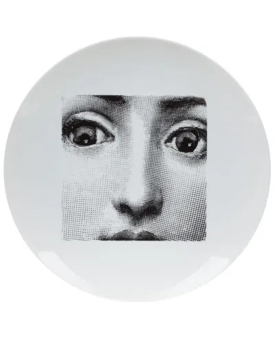 Fornasetti Face Print Plate In White