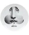 Fornasetti Face Print Plate In White
