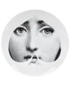 Fornasetti Face Print Plate In White