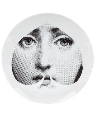 Fornasetti Face Print Plate In White