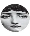 Fornasetti Face Print Plate In White
