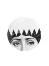 Fornasetti Face Print Plate In White