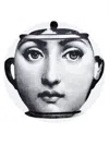 Fornasetti Face Print Plate In White