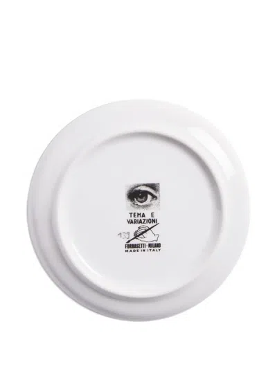 Fornasetti Face-print Porcelain Dish (10cm) In White