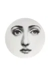 Fornasetti Face-print Round Box In White