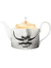 Fornasetti Face Print Tea Pot In Multicolour
