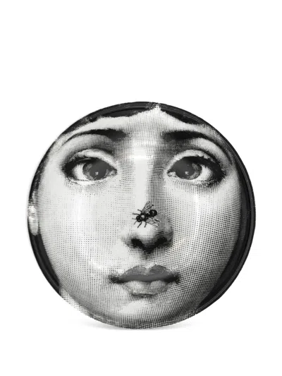 Fornasetti Face-print Trinket Box In Black