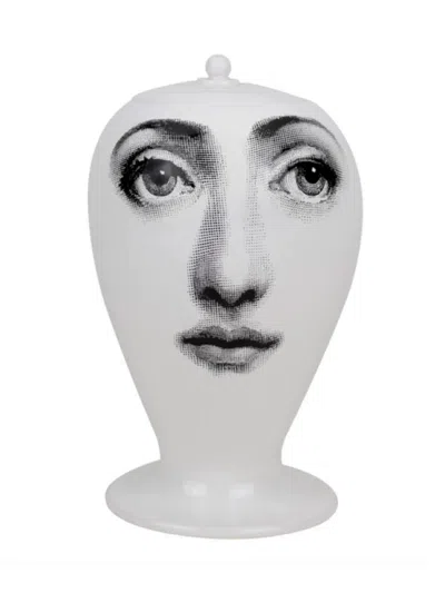 Fornasetti Face Print Vase In White