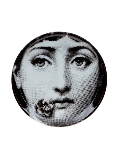 Fornasetti Face Printcoaster In Grey