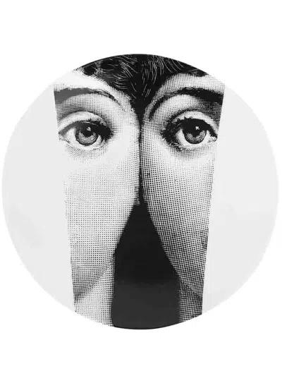 Fornasetti Faces Print Plate In White