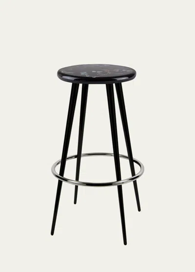 Fornasetti Farfalle Bar Stool In Black Multi