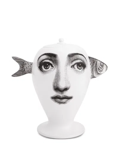 Fornasetti Fish Vase In White