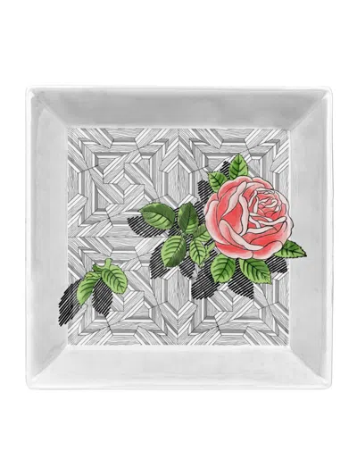 Fornasetti Flower Porcelain Square Plate