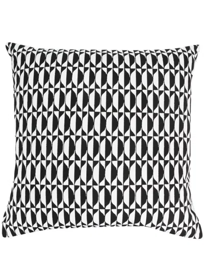 Fornasetti Geometric Outdoor Cushion In Black