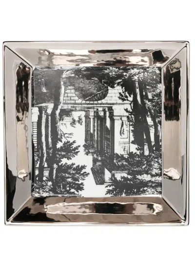 Fornasetti Giardino Settecentesco Plate In Black