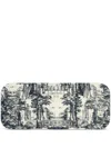 Fornasetti Giardino Settecentesco Wood Tray In Blue