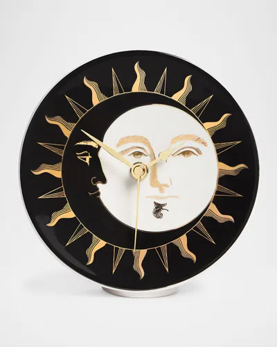 Fornasetti Giorno E Notte Table Clock In Black