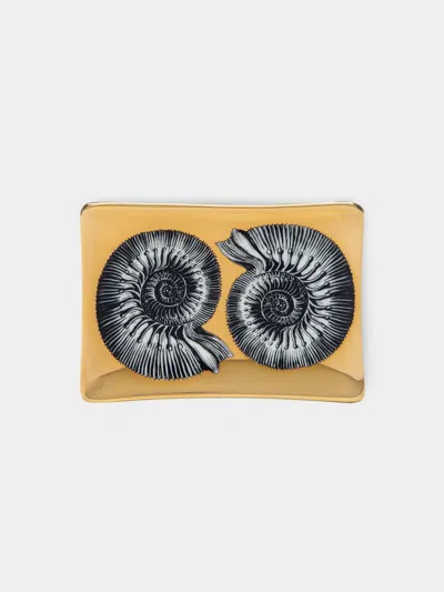 Fornasetti Giro Di Conchiglie Hand-painted Porcelain Ashtray In Multi