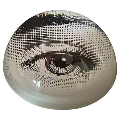 Pre-owned Fornasetti Glass Paperweight In Gray