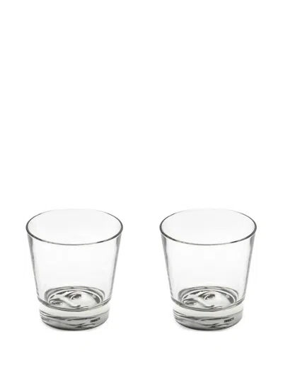 Fornasetti Glasses N82 Set Of 2 In White