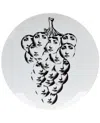 Fornasetti Grapes Print Plate In White
