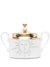 Fornasetti Graphic-print Porcelain Sugar Bowl In White