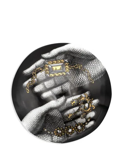 Fornasetti Graphic-print Trinket Box In Black