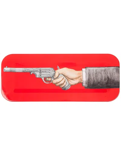 Fornasetti Gun Tray In Brown