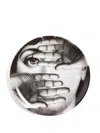 Fornasetti Hands Eye Porcelain Plate In Black