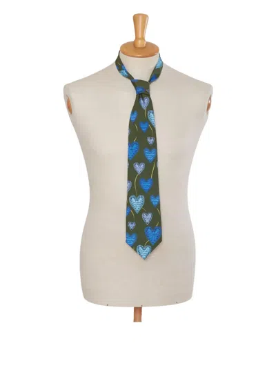Pre-owned Fornasetti Heart-print Silk Tie
