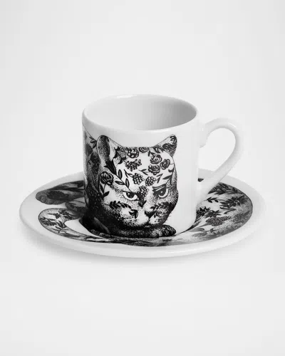 Fornasetti High Fidelity Fiorata Coffee Cup In Multi