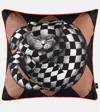 Fornasetti High Fidelity Silk Cushion In Black