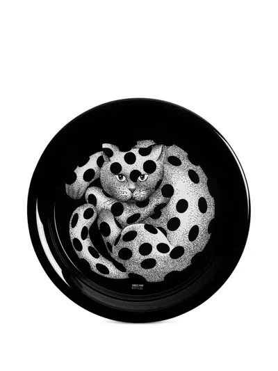 Fornasetti Serving And Trays Black In Black, White