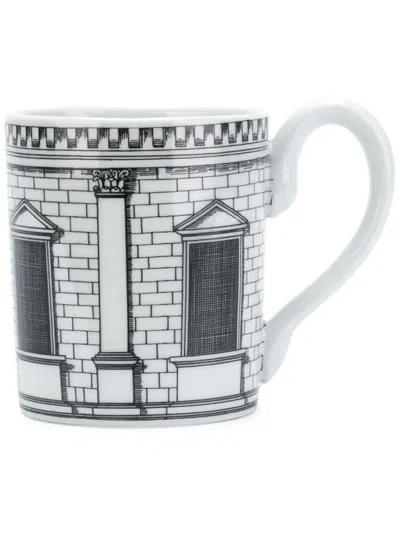 Fornasetti House Print Mug In White