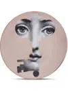 Fornasetti Key Face Wall Plate In Grey