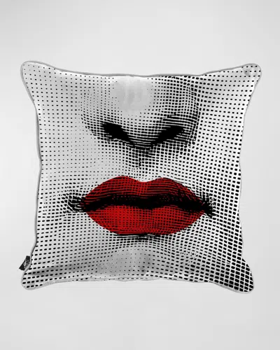 FORNASETTI KISS CUSHION, 20" SQUARE
