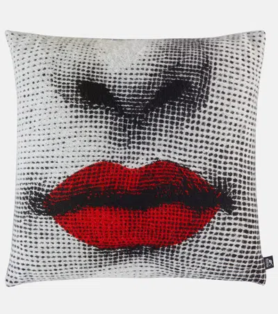 Fornasetti Kiss Jacquard Cushion In Multi