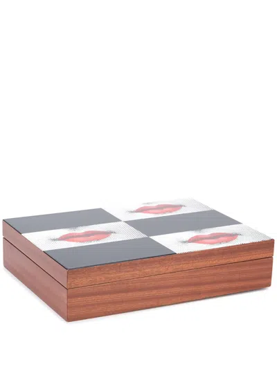 Fornasetti Kiss Photographic-print Box In Black