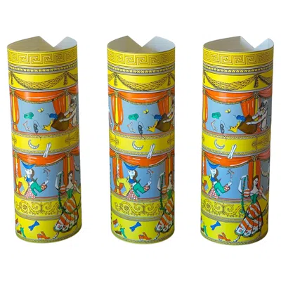 Pre-owned Fornasetti La Commedia Dell'arte Table Lamp By , 3 Available In Brown