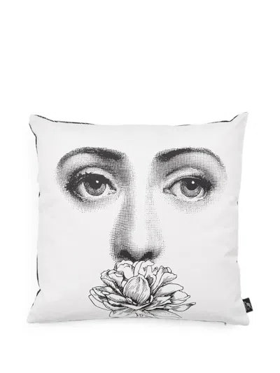 Fornasetti Lina Cavalieri Face-print Cushion In White